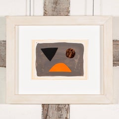 Card de Noël gris foncé avec trois découpes peintes par Breon O'casey