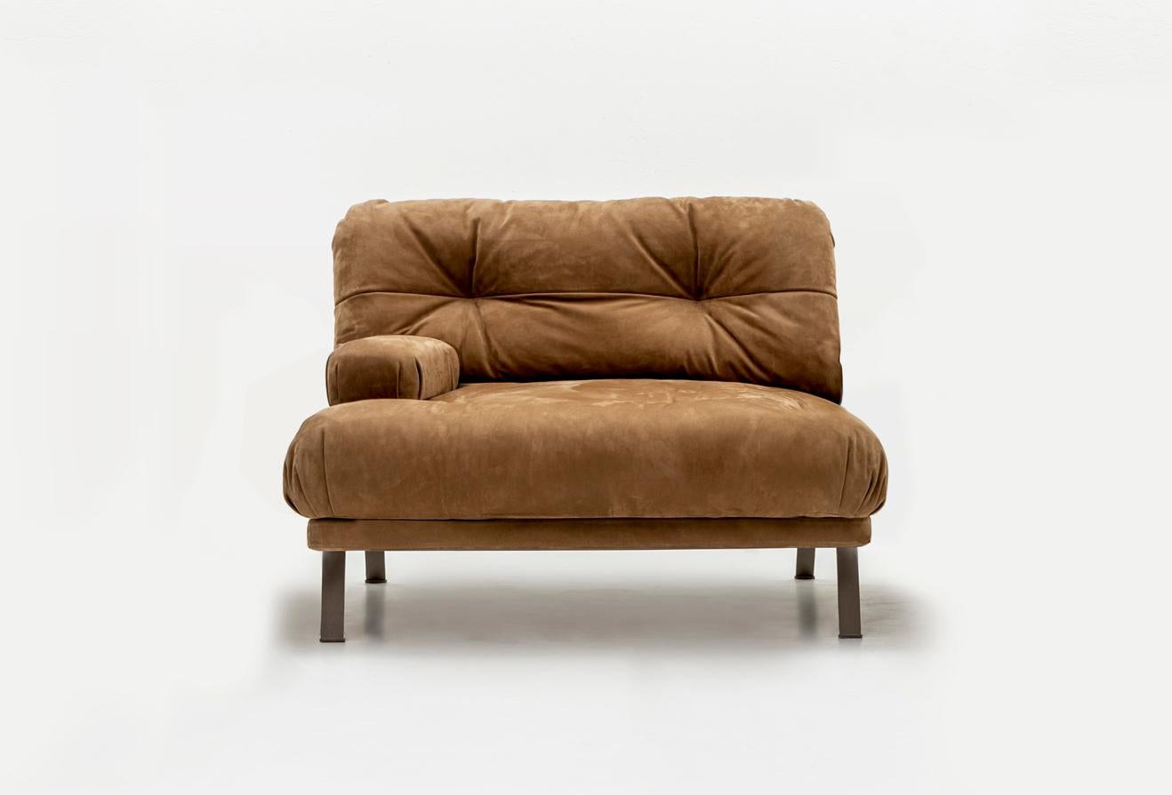 Modern Brera Armchair - a Large Armchair with Minimal Metal Structure For Sale