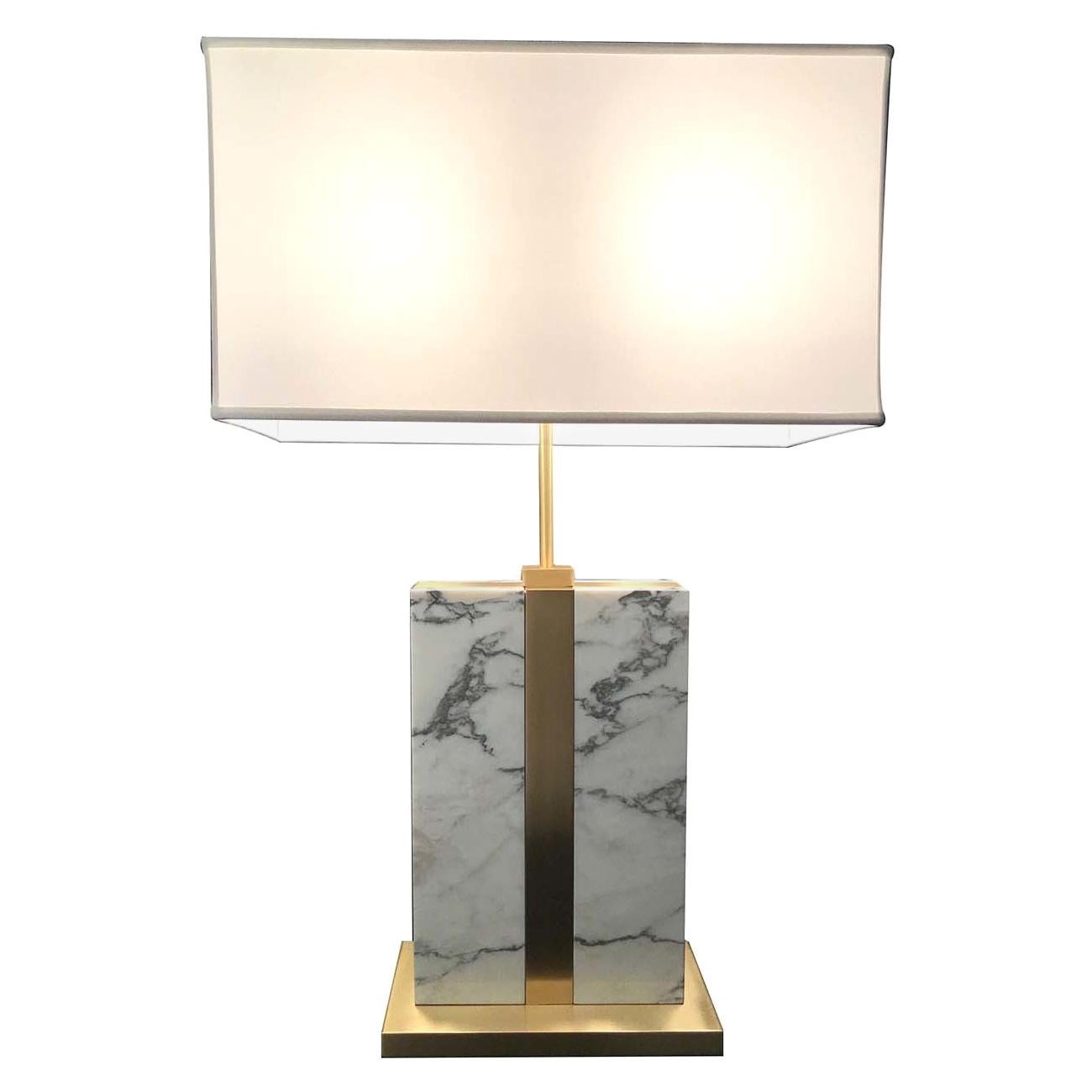 Brera Carrara Table Lamp with Ivory Parchment Shade