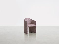 Brera, rounded chair in fabric with groove, DainelliStudio for Somaschini, Italy