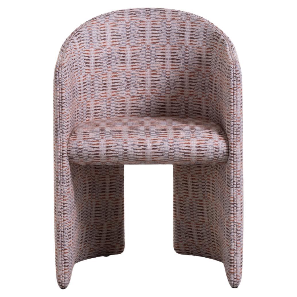 Brera, rounded chair in fabric with groove, DainelliStudio for Somaschini, Italy