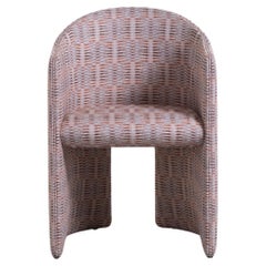 Brera, rounded chair in fabric with groove, DainelliStudio for Somaschini, Italy