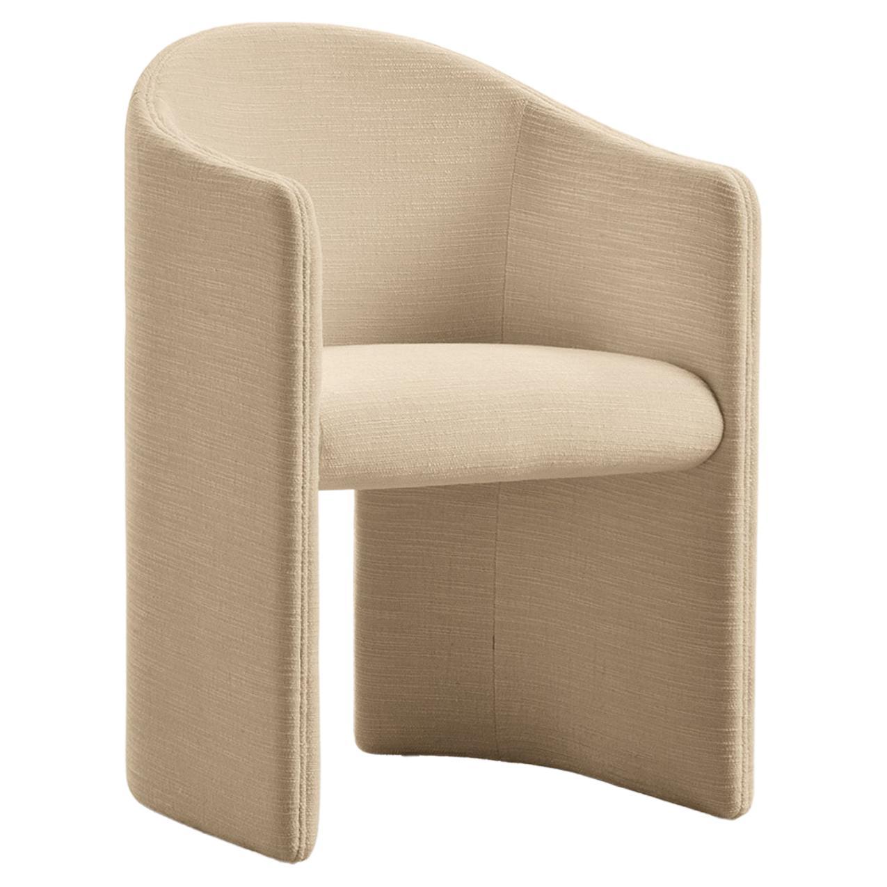 Brera, chaise incurvée avec gorge en tissu, Dainelli Studio pour Somaschini, Italie en vente