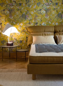 "Brera" Sleeping System, Loro Piana Interiors Upholstery, Handmade in Italy