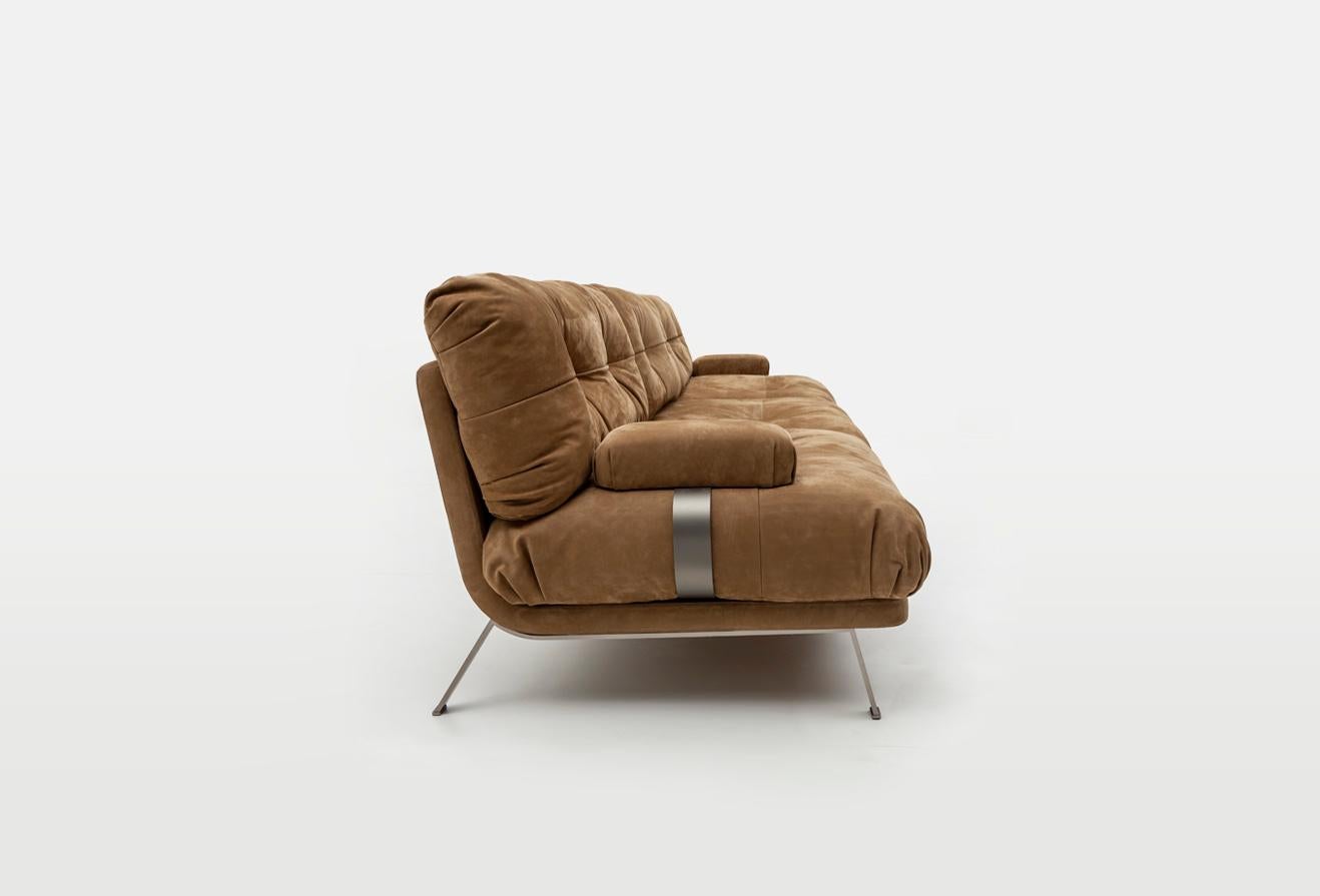 Italian Brera Sofa - a Comfortable Sofa with Minimal Metal Structure For Sale
