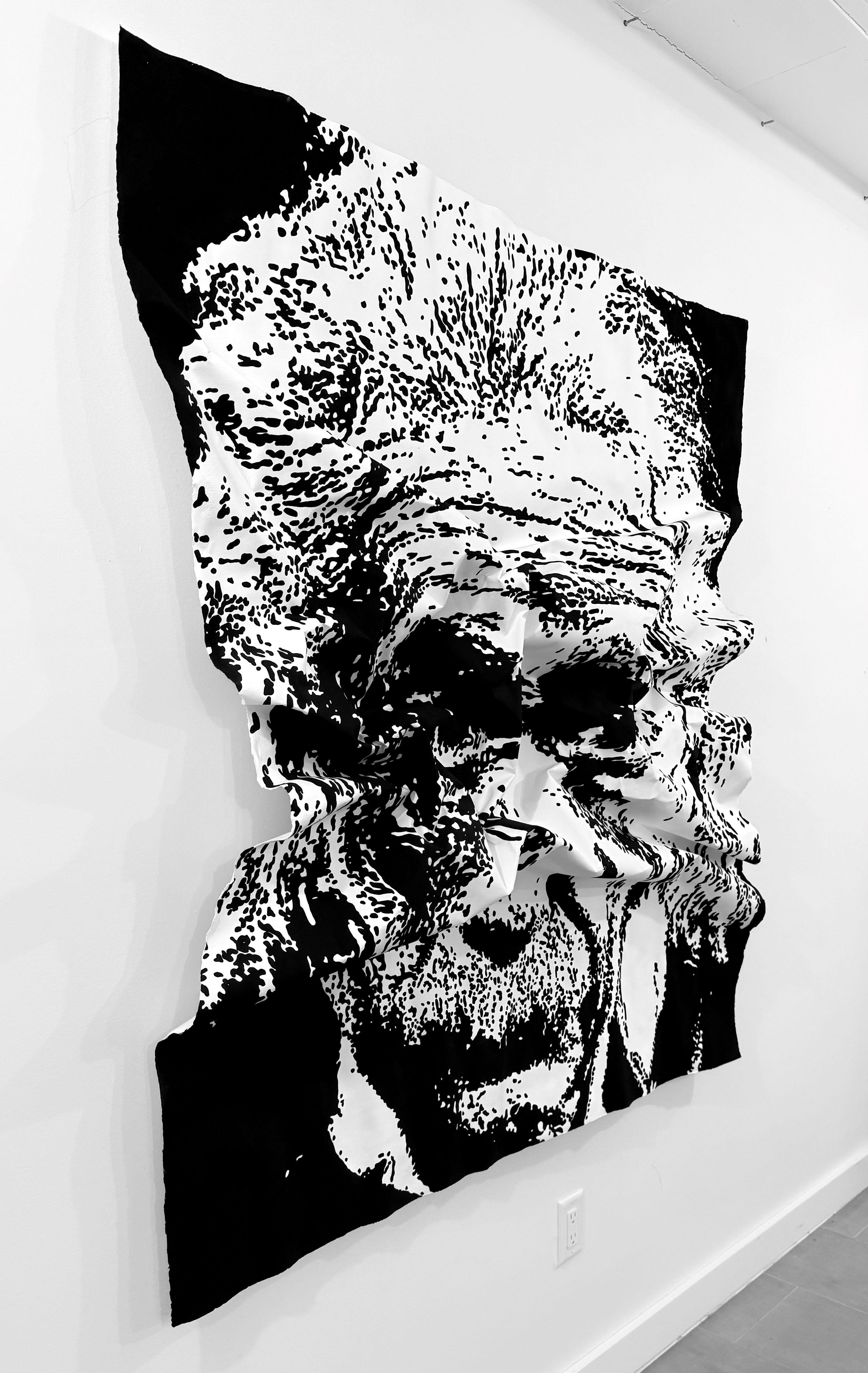 Crumpled Einstein - Contemporary Painting by Bret Reilly