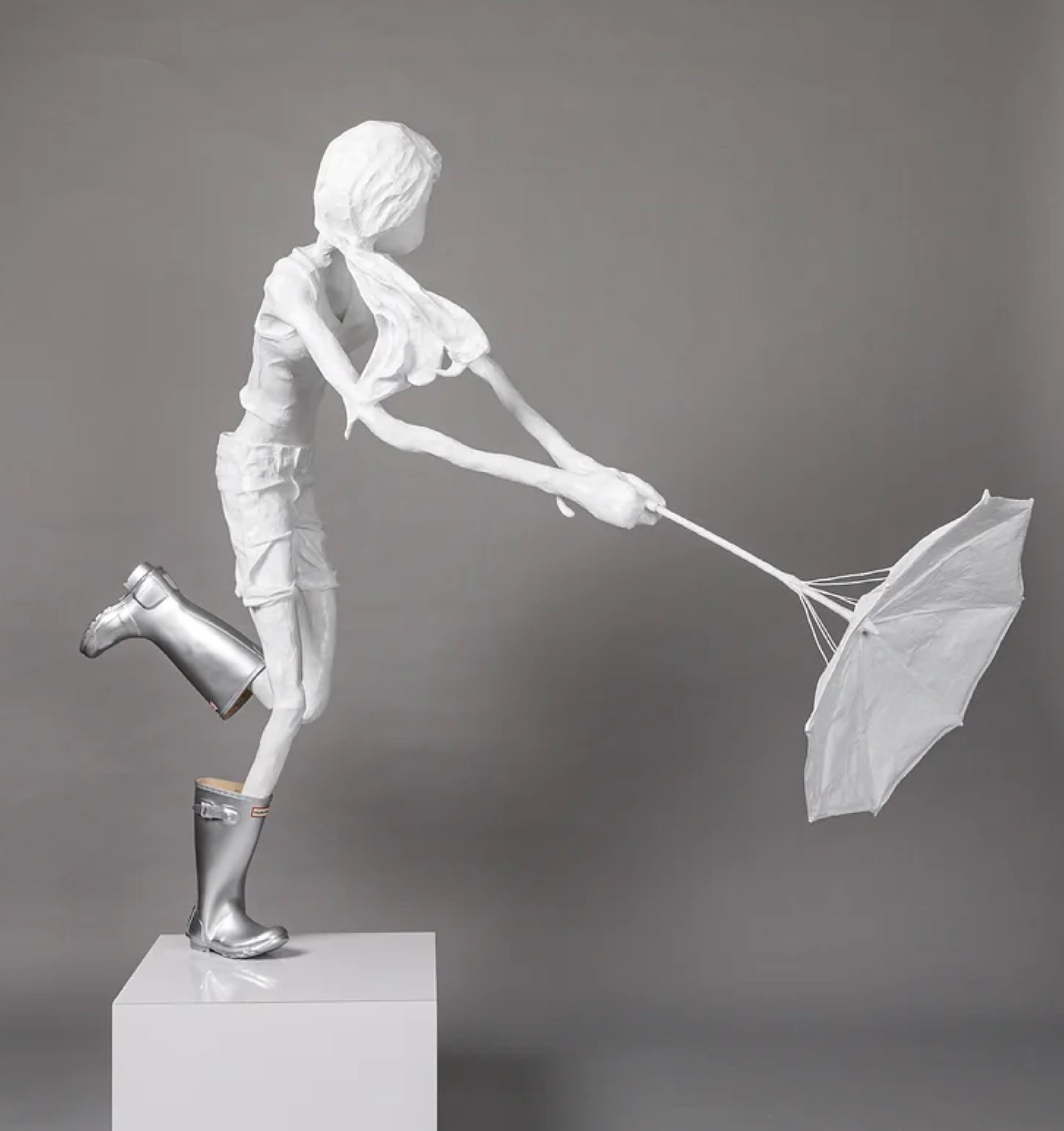 A. Silver Wind - Sculpture Art Déco di Bret Reilly