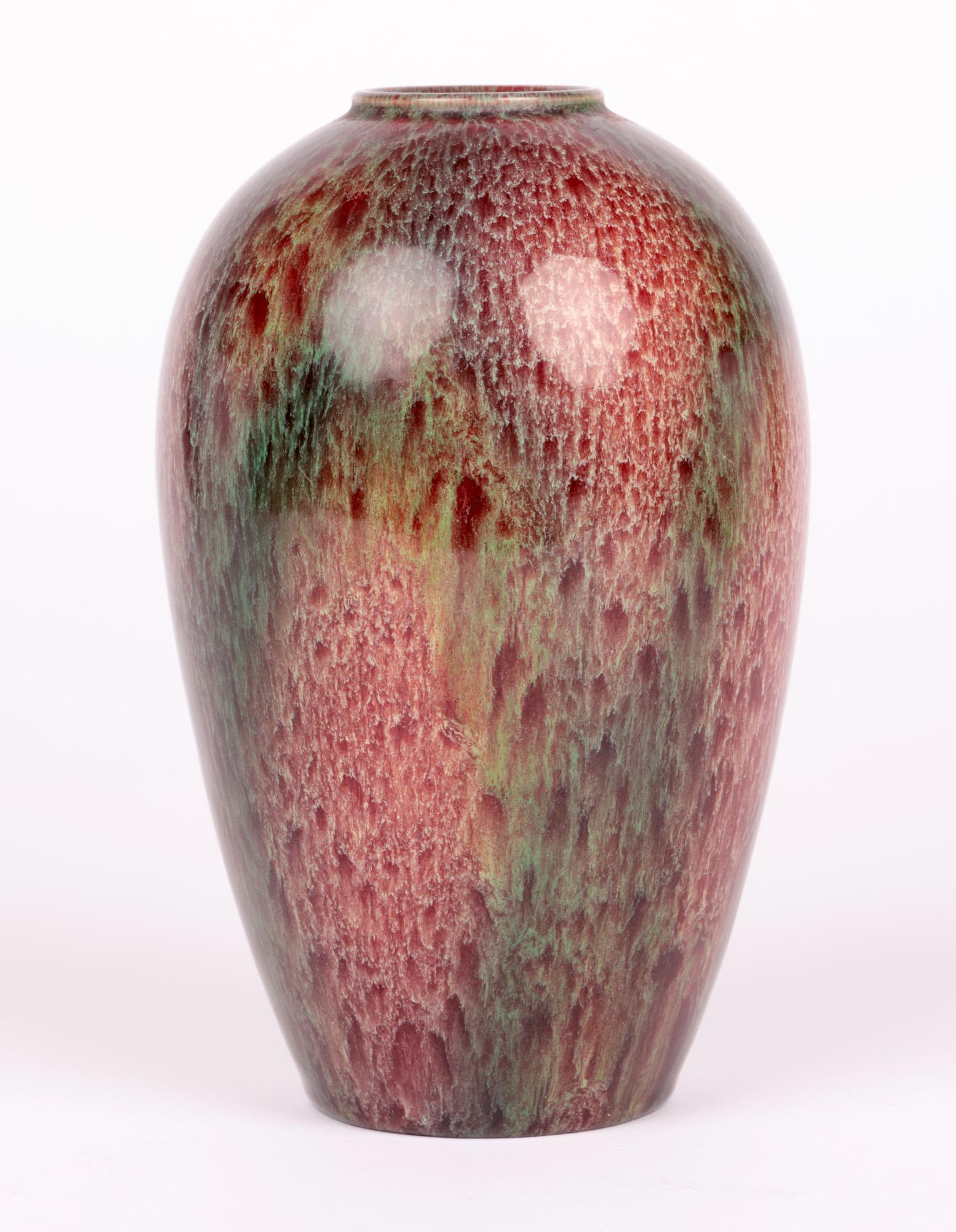 Bretby Art Nouveau High Fired Flambe Glazed Vase by Henry Tooth In Good Condition For Sale In Bishop's Stortford, Hertfordshire