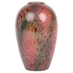 Bretby Art Nouveau High Fired Flambe Glazed Vase by Henry Tooth