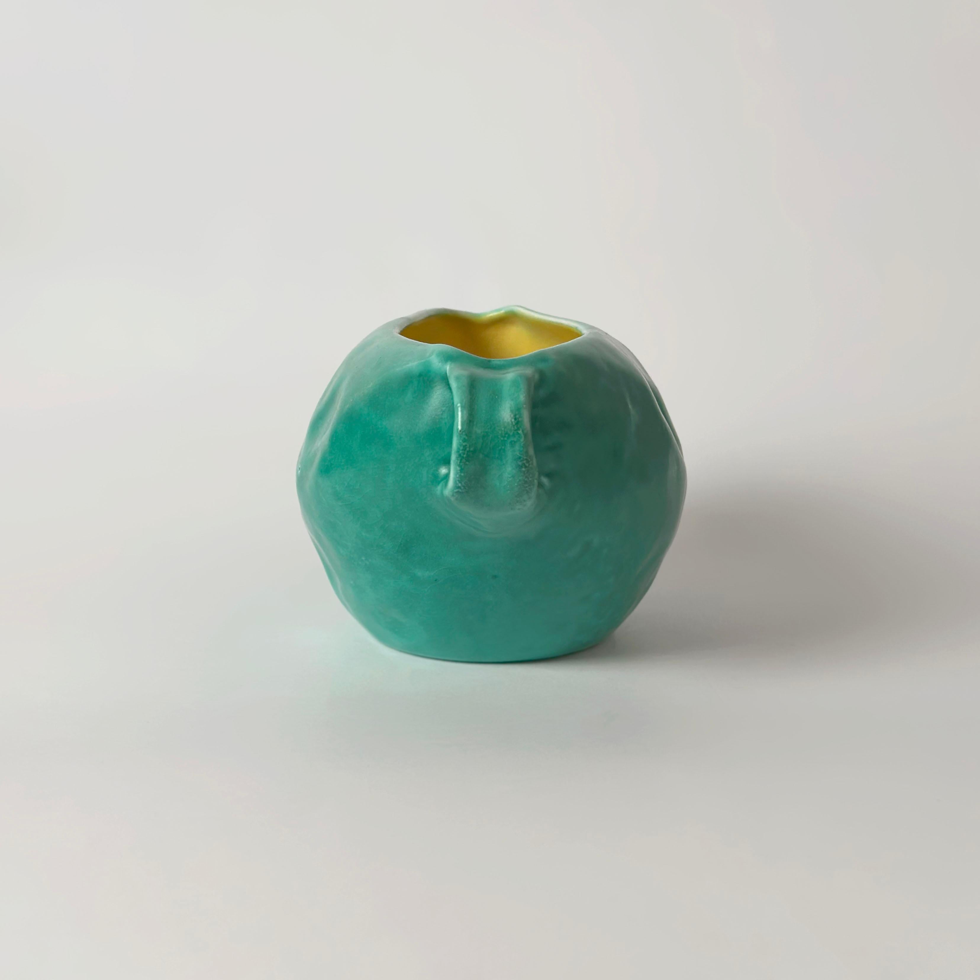 Fired Bretby Arts and Crafts Green Glazed Planter, Model 1616, England, 1930s For Sale