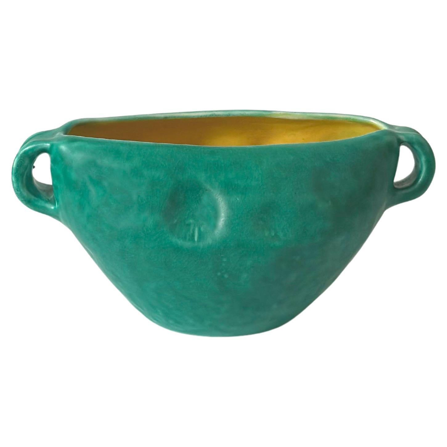 Bretby Arts and Crafts Green Glazed Planter, Model 1616, England, 1930s For Sale