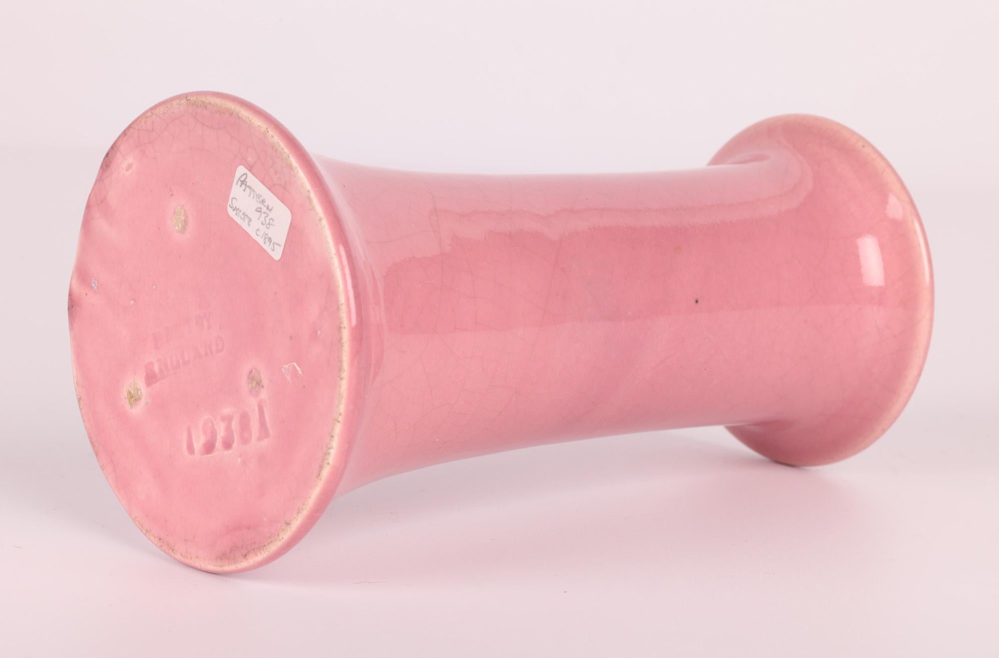Bretby Arts & Crafts Pink Glazed Art Pottery Vase 3