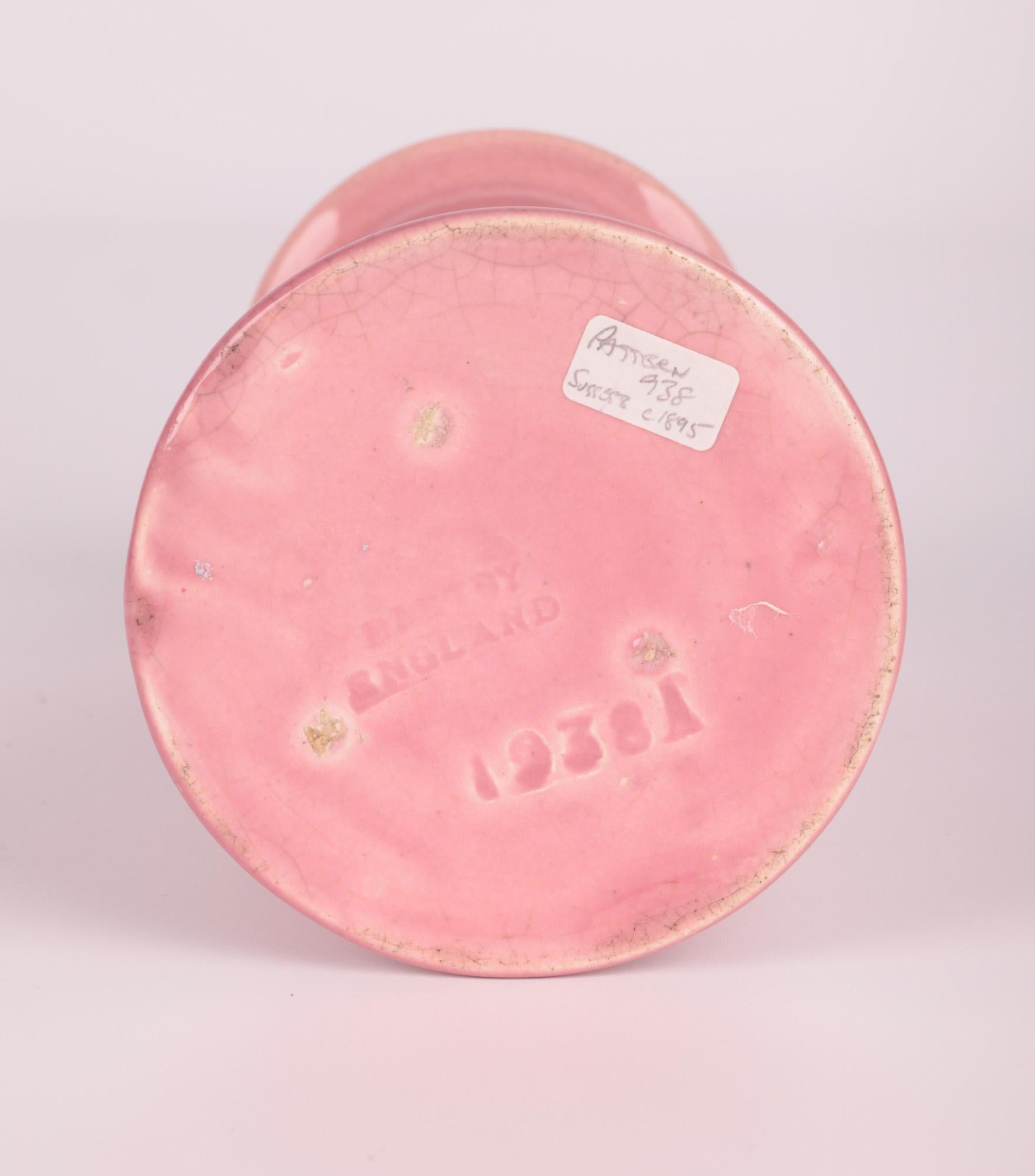 Bretby Arts & Crafts Pink Glazed Art Pottery Vase 5
