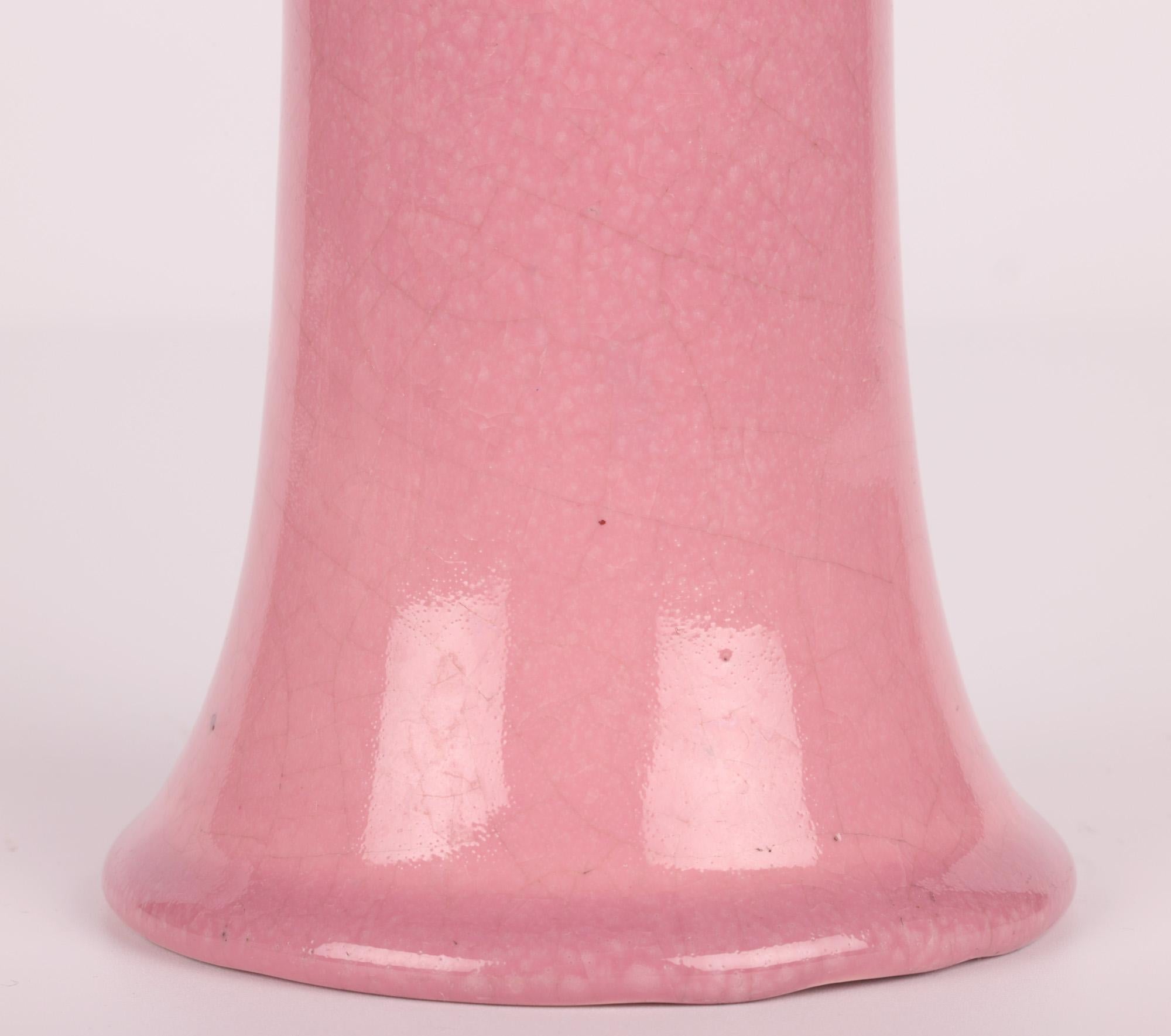 Arts and Crafts Bretby Arts & Crafts Pink Glazed Art Pottery Vase
