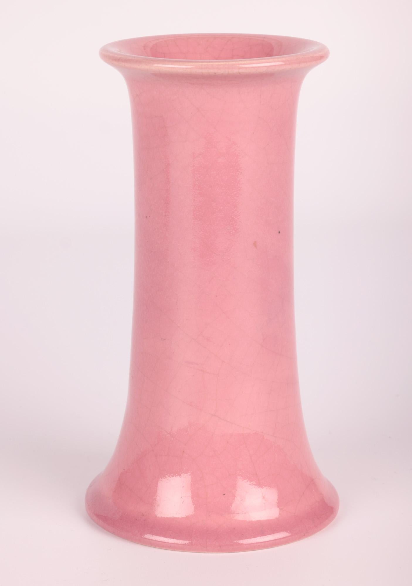 Late 19th Century Bretby Arts & Crafts Pink Glazed Art Pottery Vase