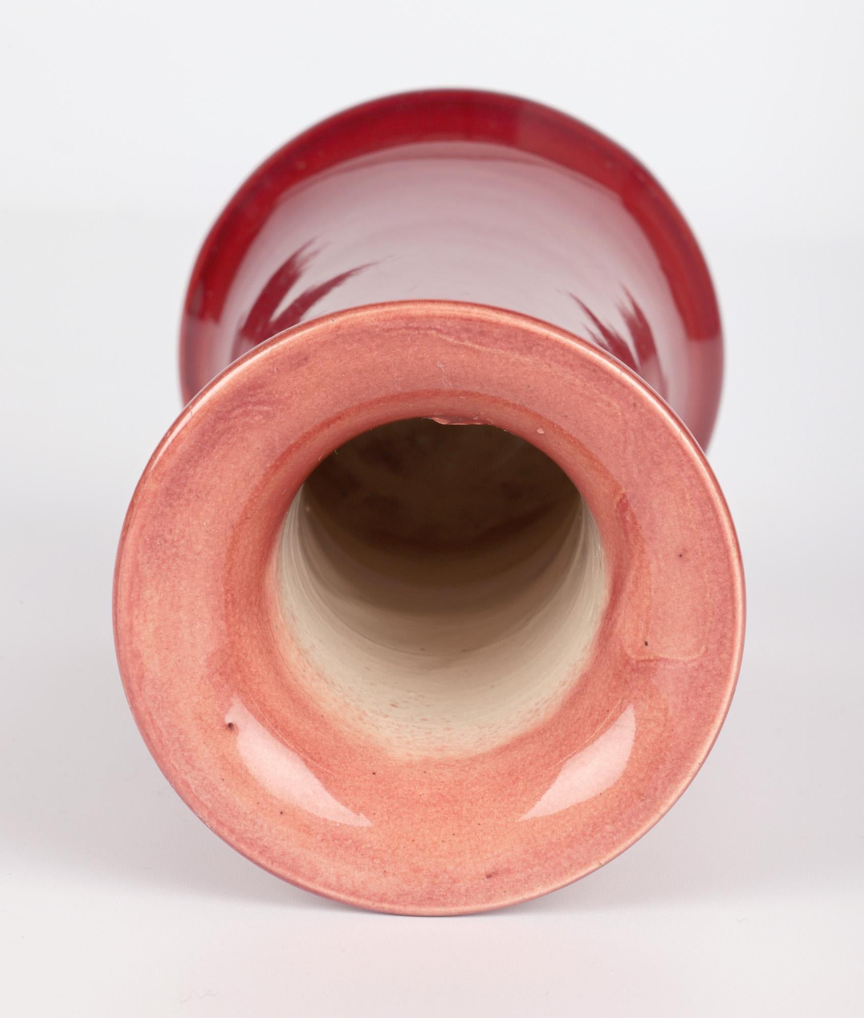 Bretby Arts & Crafts Sang De Boeuf Glazed Art Pottery Vase 6