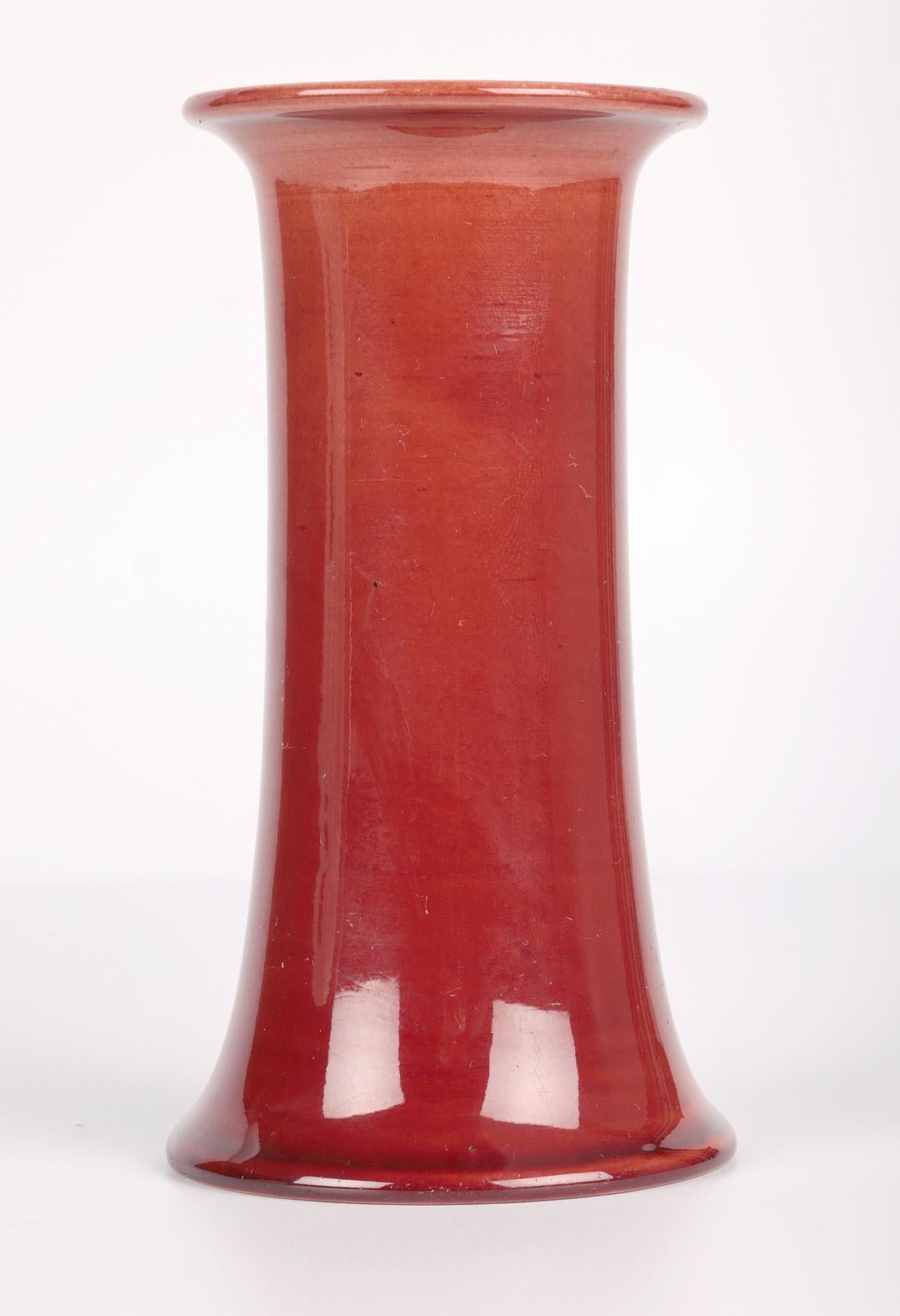 Bretby Arts & Crafts Sang De Boeuf Glazed Art Pottery Vase 11