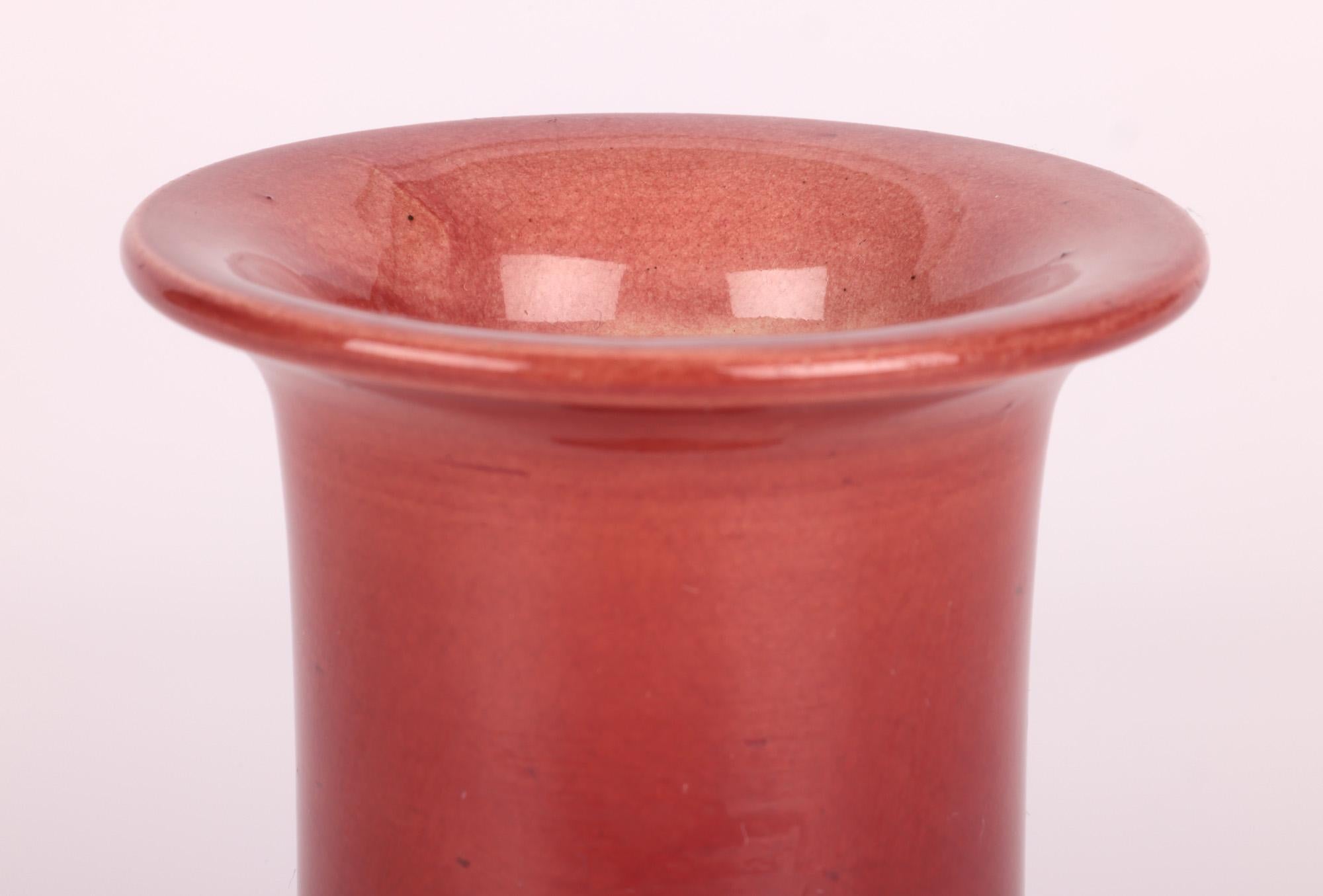 Hand-Crafted Bretby Arts & Crafts Sang De Boeuf Glazed Art Pottery Vase