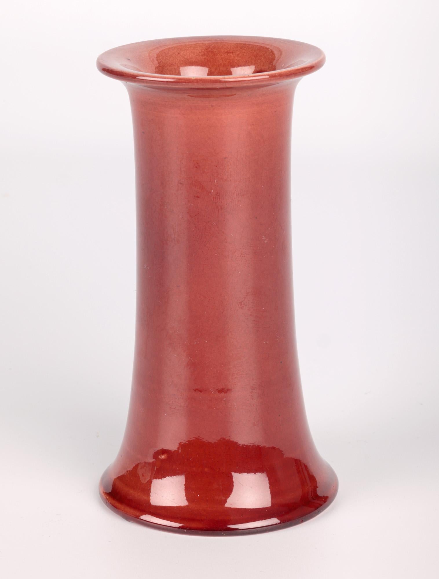 Bretby Arts & Crafts Sang De Boeuf Glazed Art Pottery Vase 1