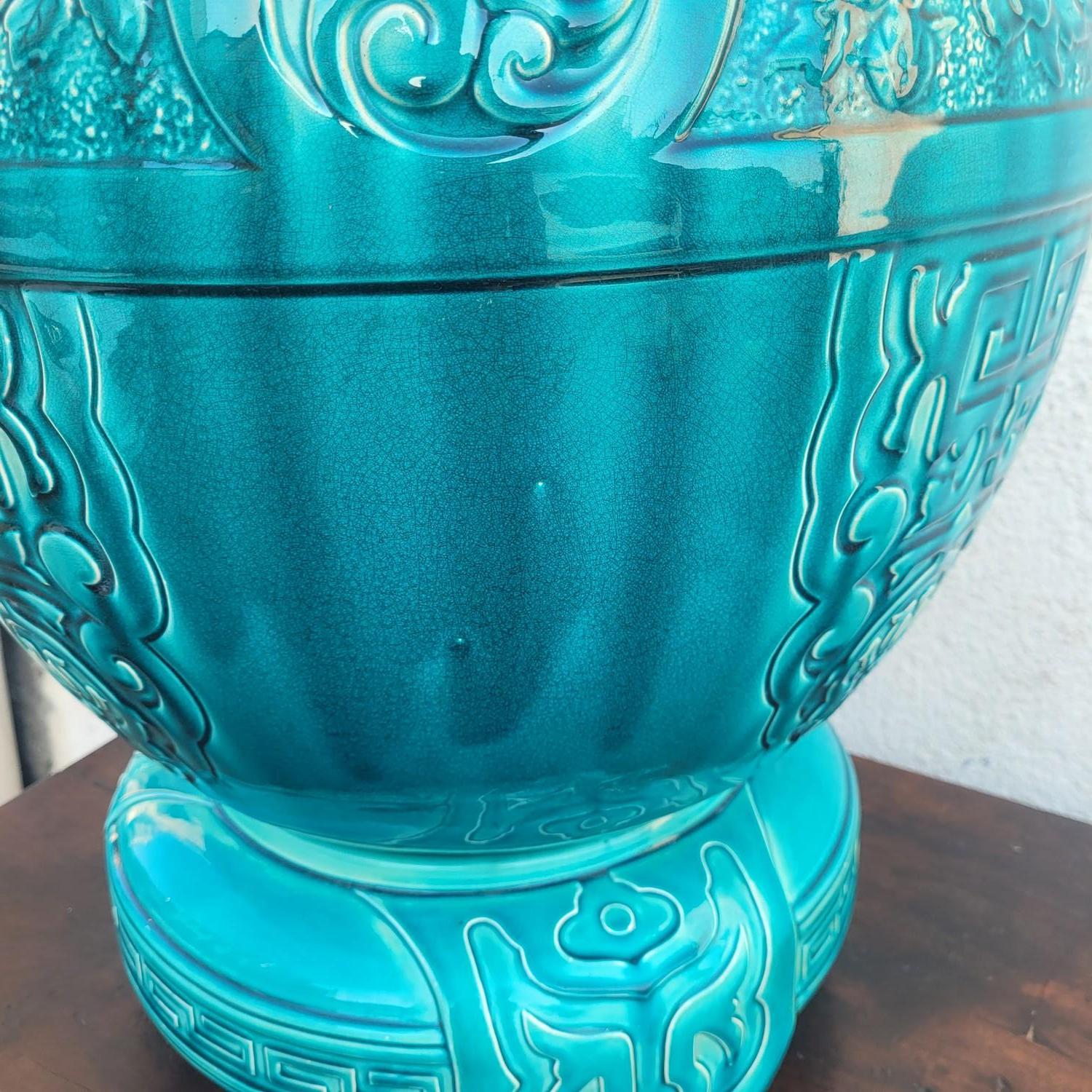 Art Nouveau Bretby, Large Japanese-style Ceramic Planter, Late 19th Century For Sale