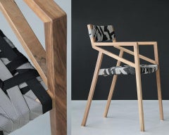 Bretelle, Modern Customizable Black and Grey Strap Chair
