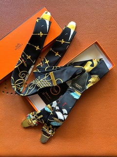 HERMÈS silk suspenders