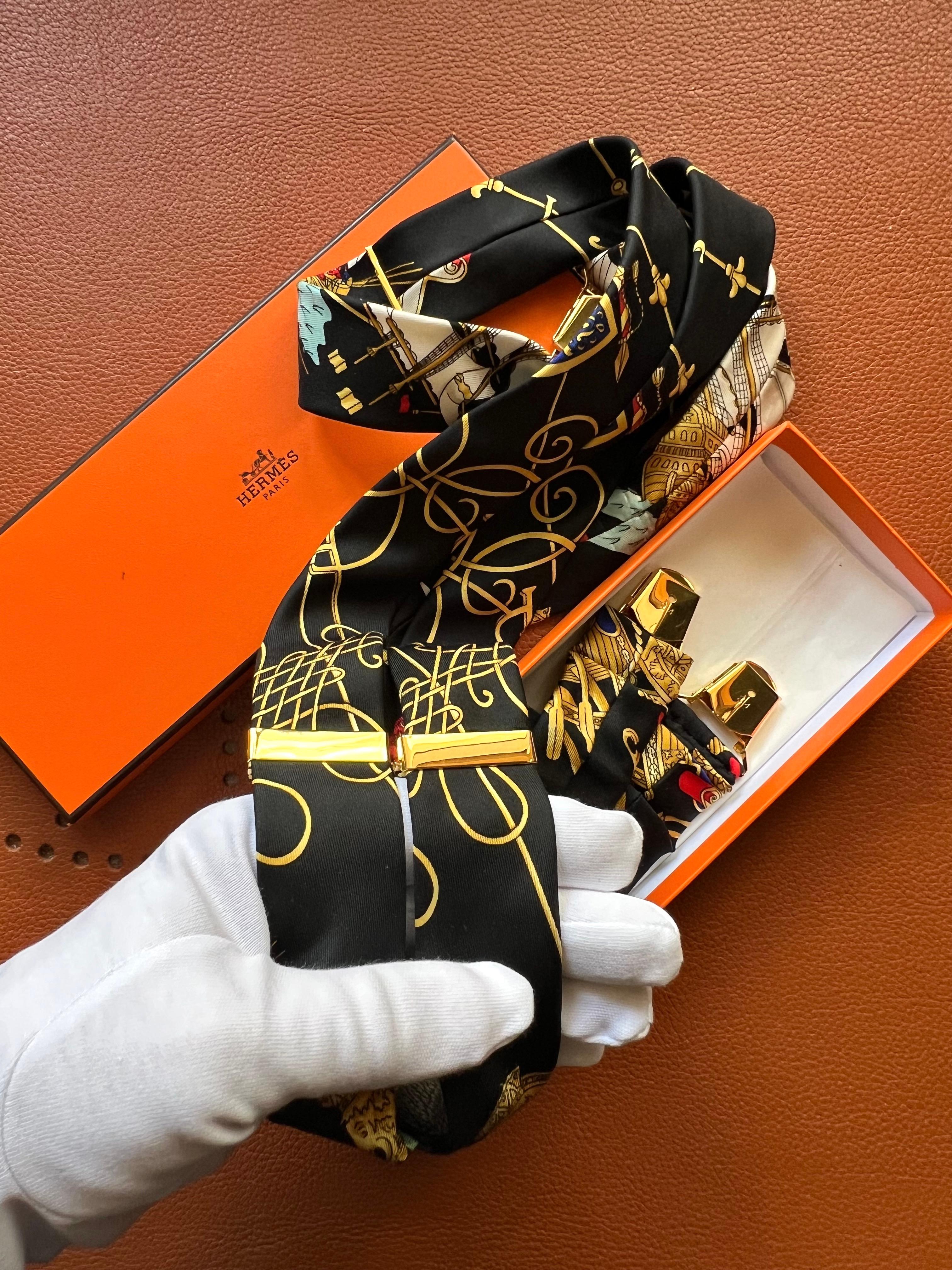 Bretelle seta HERMÈS In Excellent Condition For Sale In Padova, IT