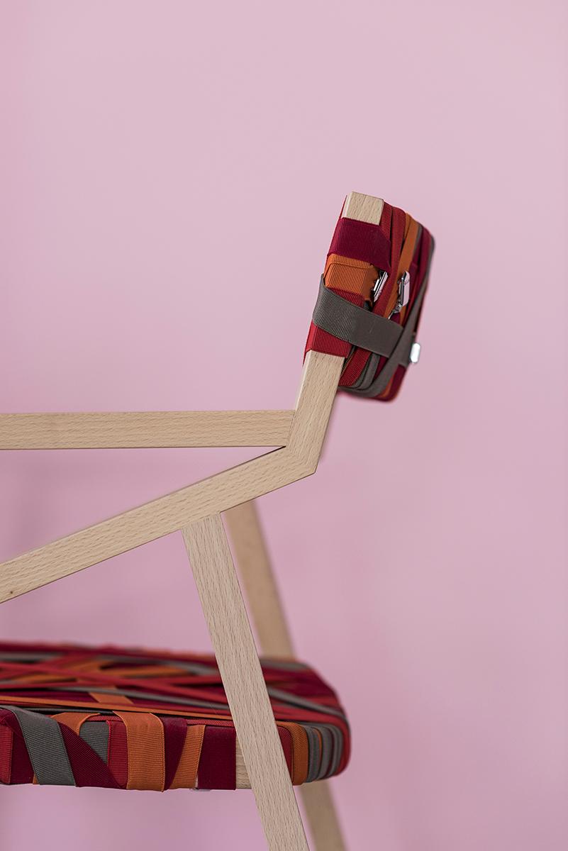 Italian Bretelle, the Colourful Modern Customisable Strap Chair For Sale