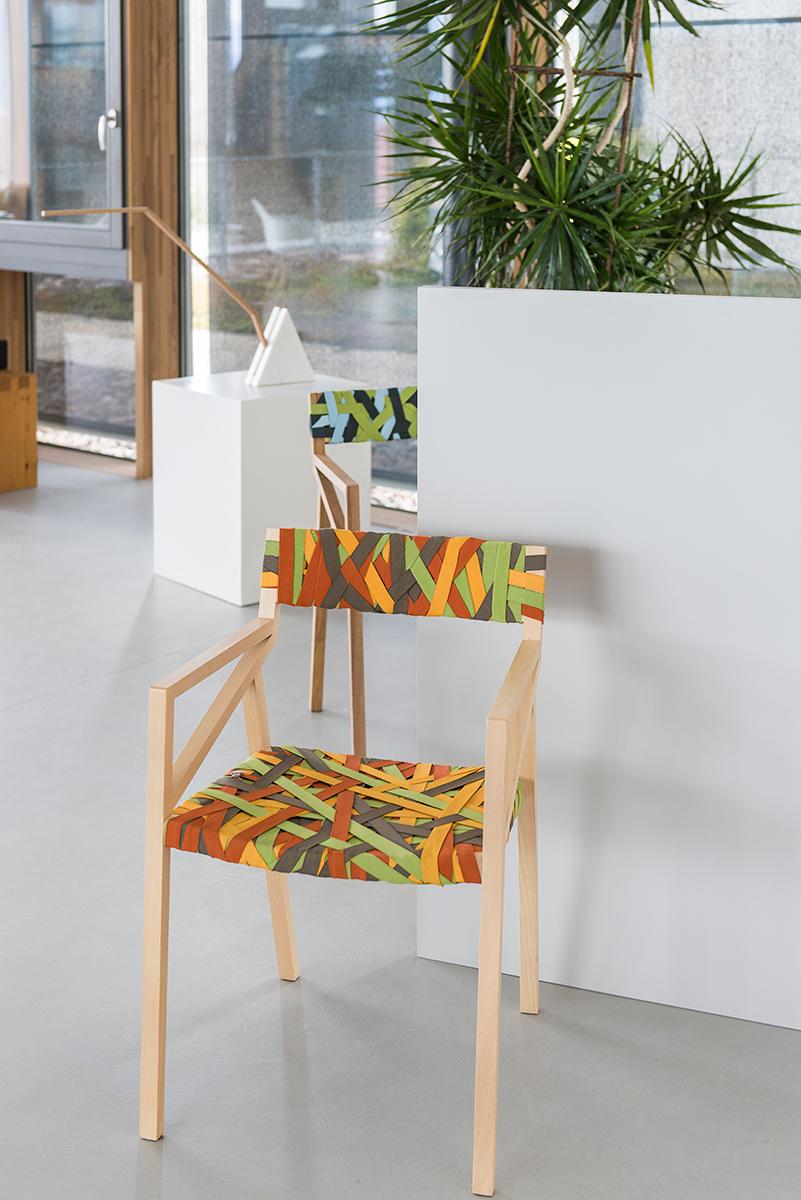 Fabric Bretelle, the Colourful Modern Customisable Strap Chair For Sale
