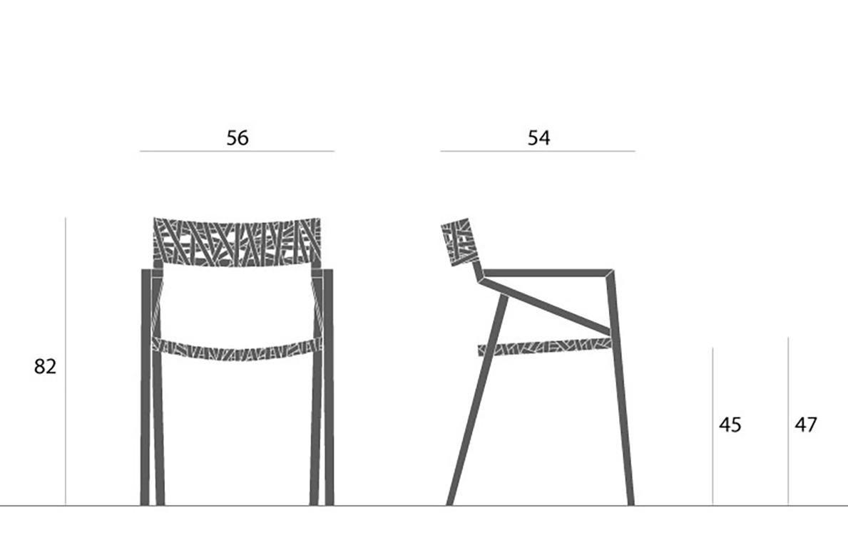 Bretelle, the Colourful Modern Customisable Strap Chair For Sale 2