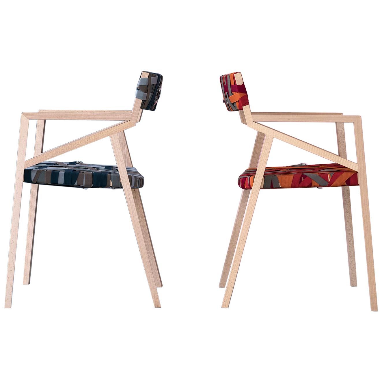 Bretelle, the Colourful Modern Customisable Strap Chair For Sale