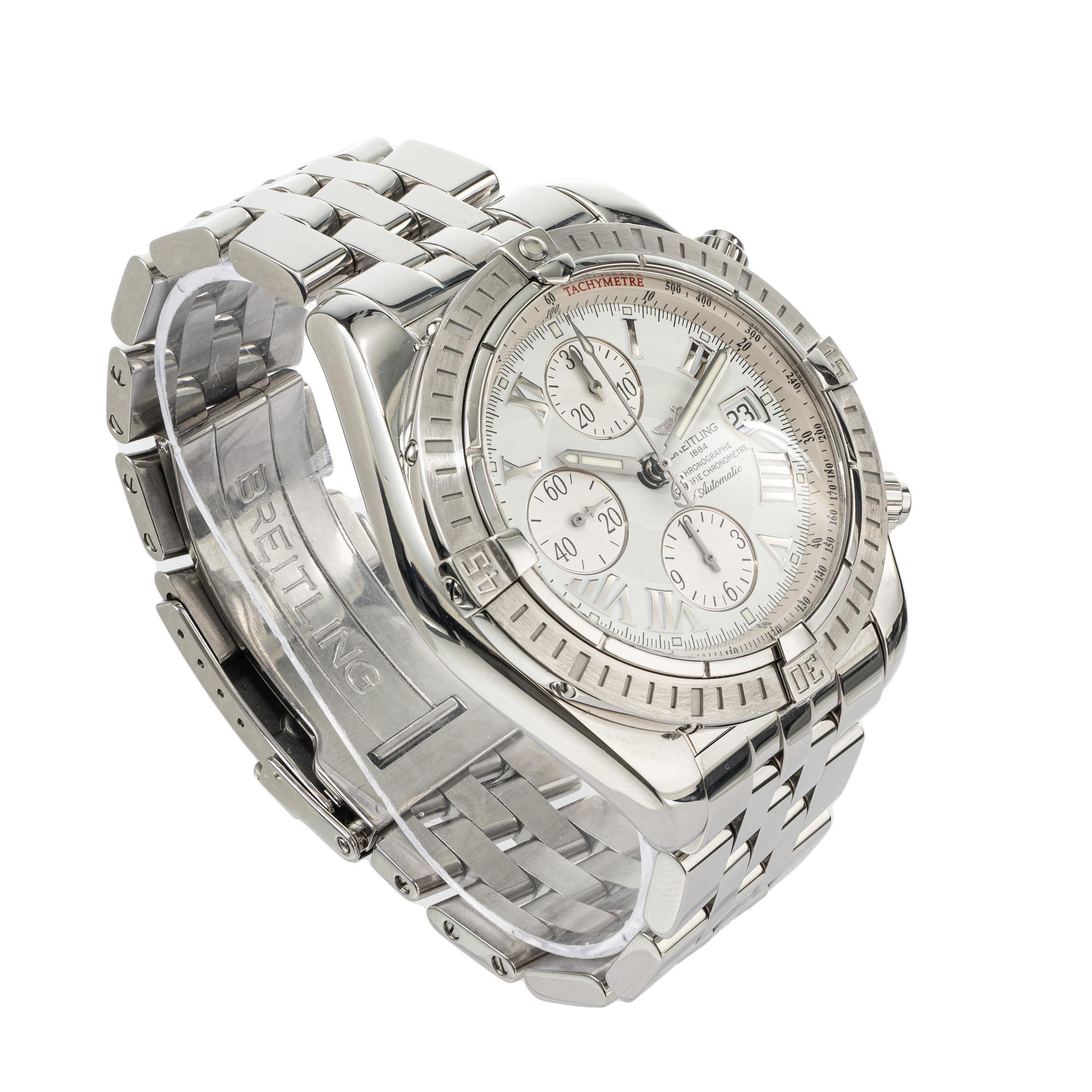 Men's Bretitling Stainless Steel Chronomat Mens Wristwatch For Sale