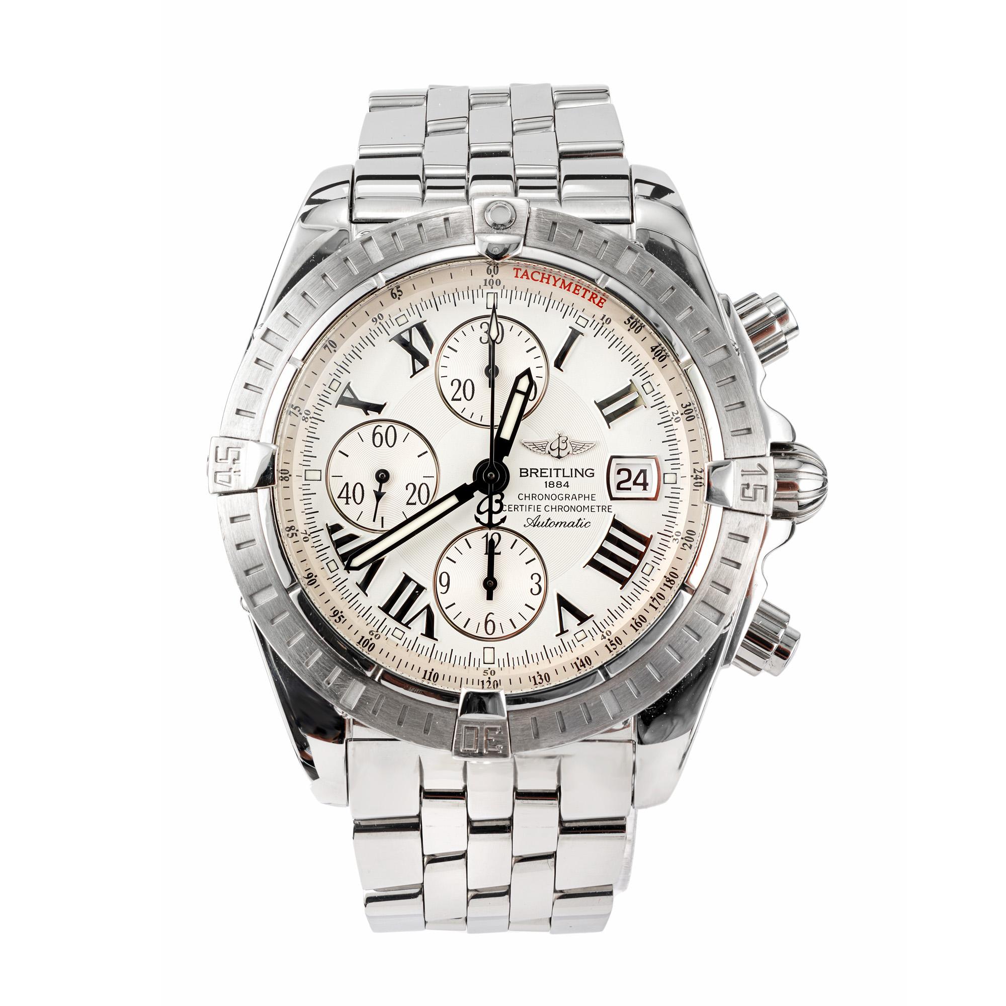 Bretitling Stainless Steel Chronomat Mens Wristwatch For Sale 1