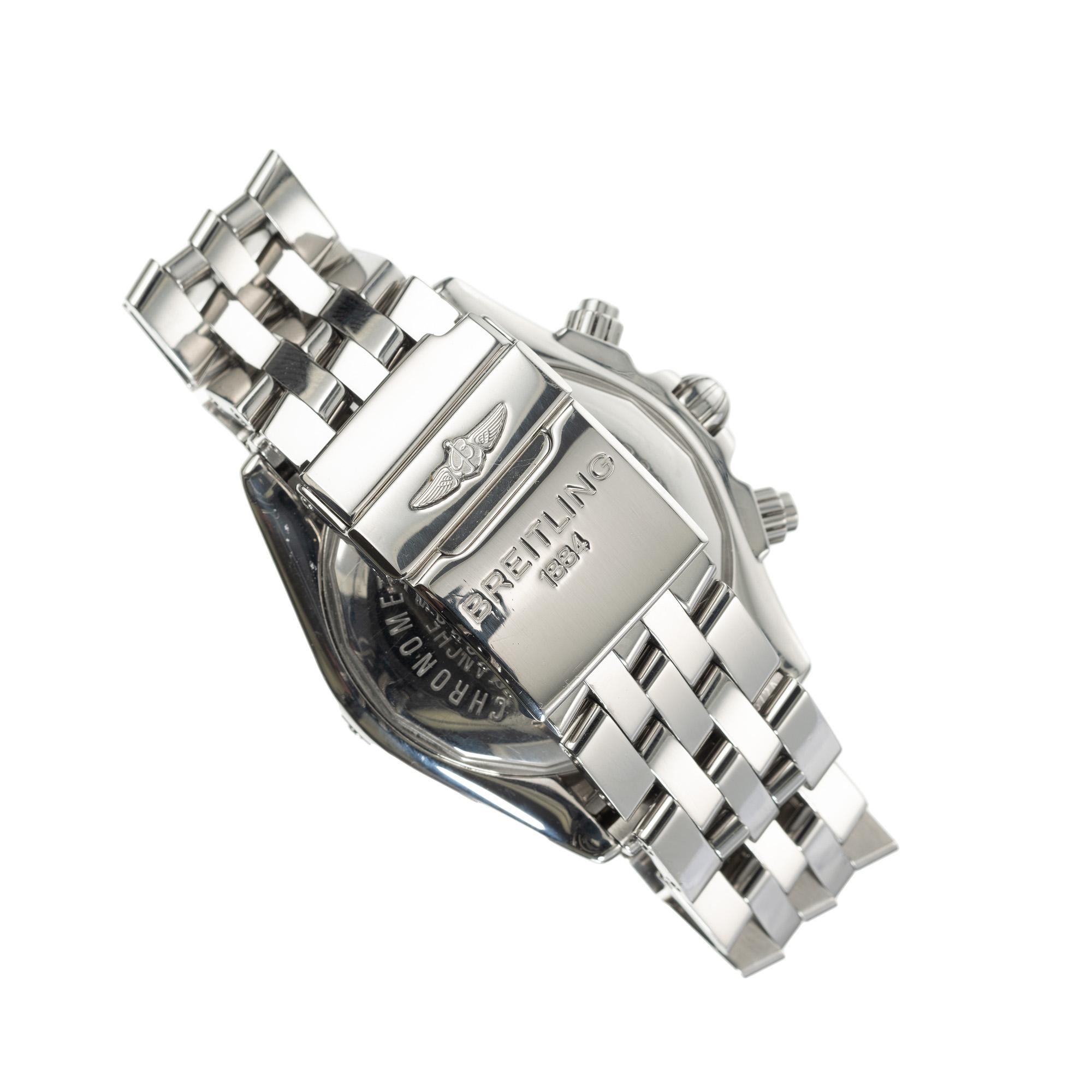 Bretitling Stainless Steel Chronomat Mens Wristwatch For Sale 2