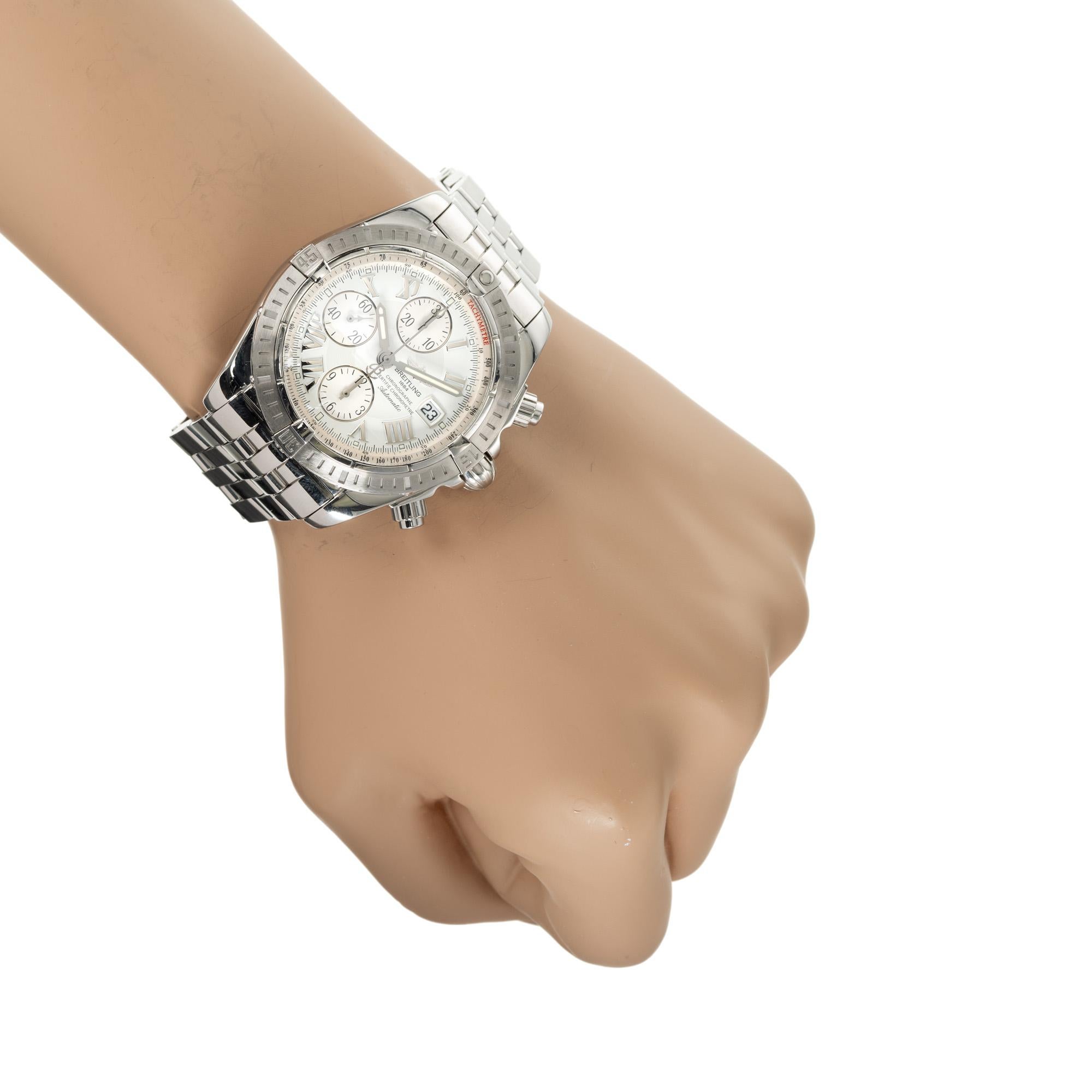 Bretitling Stainless Steel Chronomat Mens Wristwatch For Sale 4