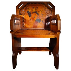 Breton Art Deco Armchair Paul Fouillen