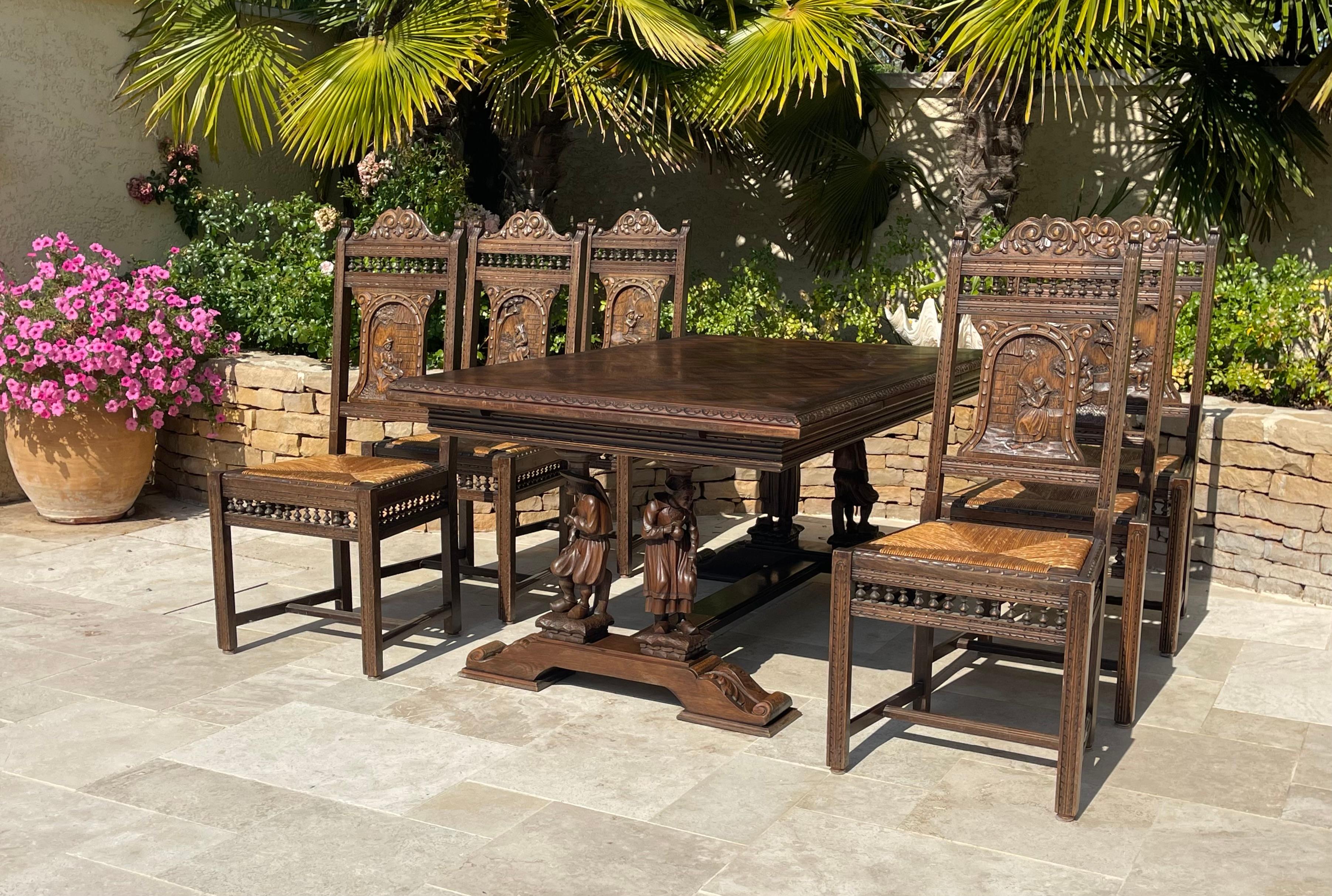 Breton Dining Table And 6 Chairs For Sale 4