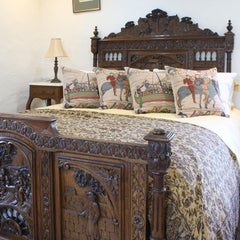 Breton Oak Antique Bed, WK98