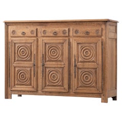 Breton Oak Credenza, France, 1940s