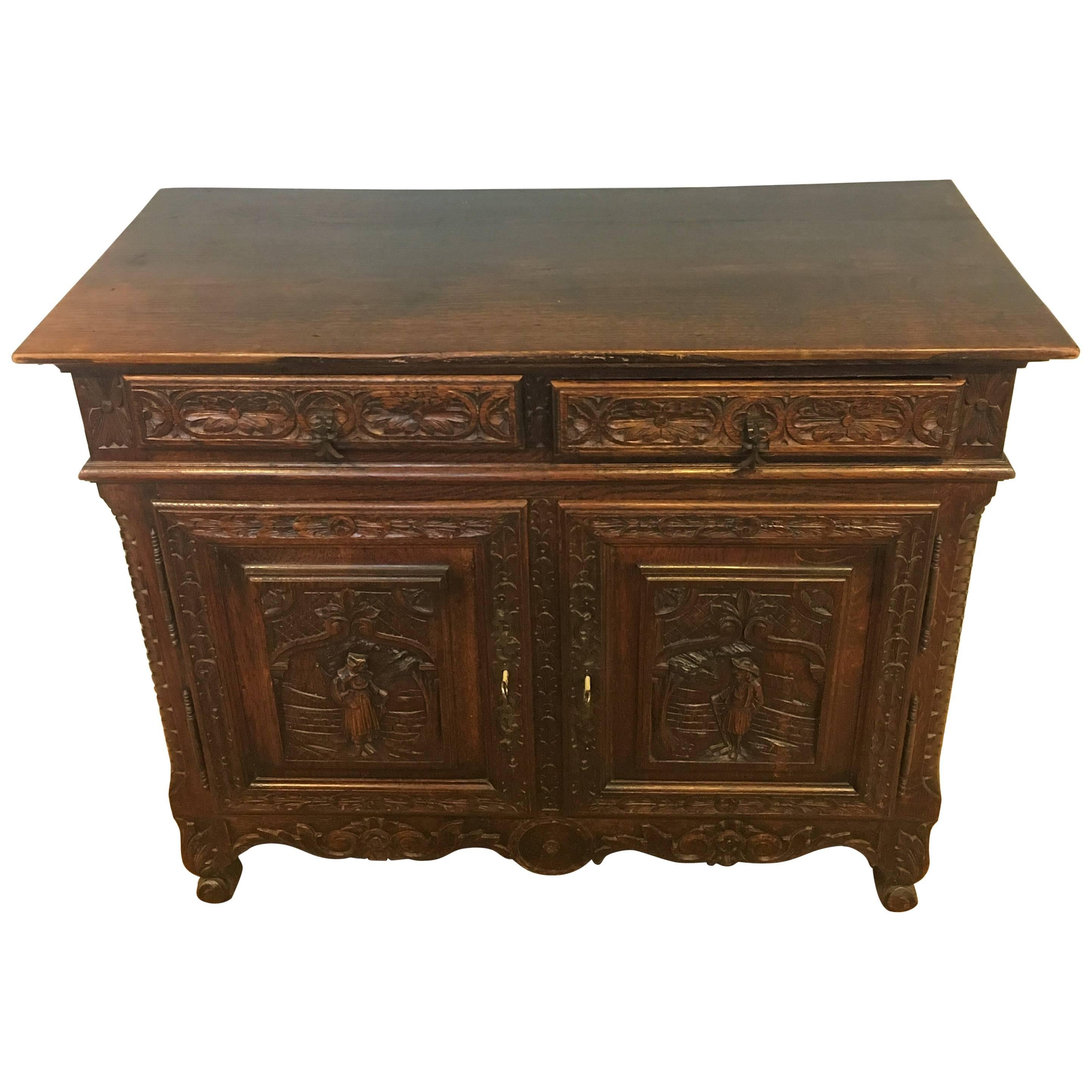 Breton Oak Side Cabinet