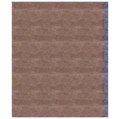 Breton Purple, Soft Plain Hand Knotted Bamboo Silk Rug, in Stock