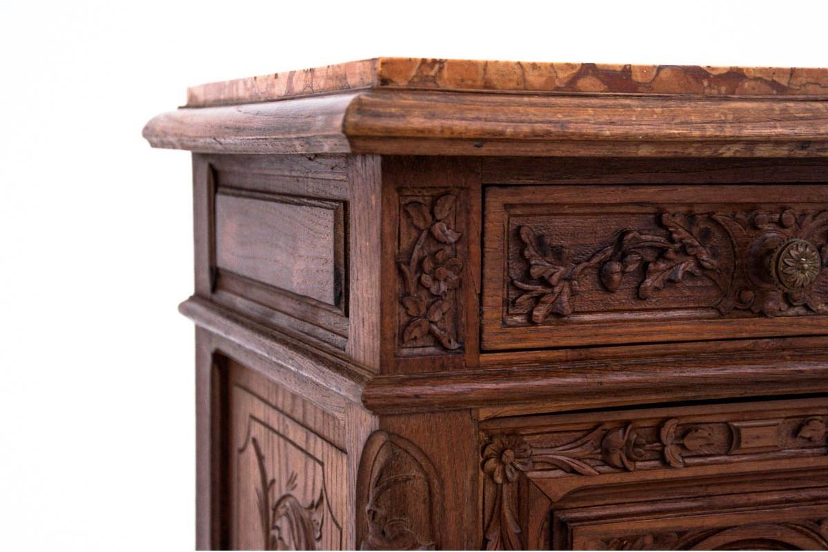 Breton Style Bedside Table, France, Around 1880 3