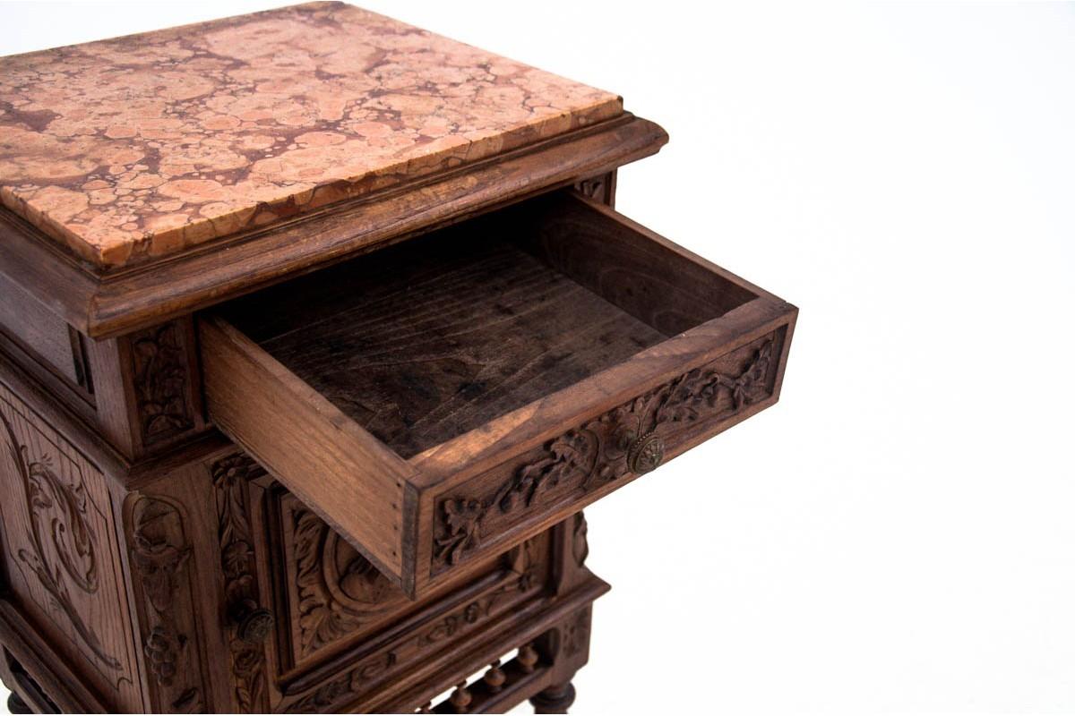 Renaissance Breton Style Bedside Table, France, Around 1880