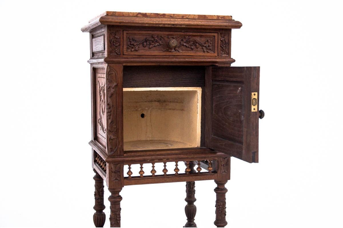 French Breton Style Bedside Table, France, Around 1880
