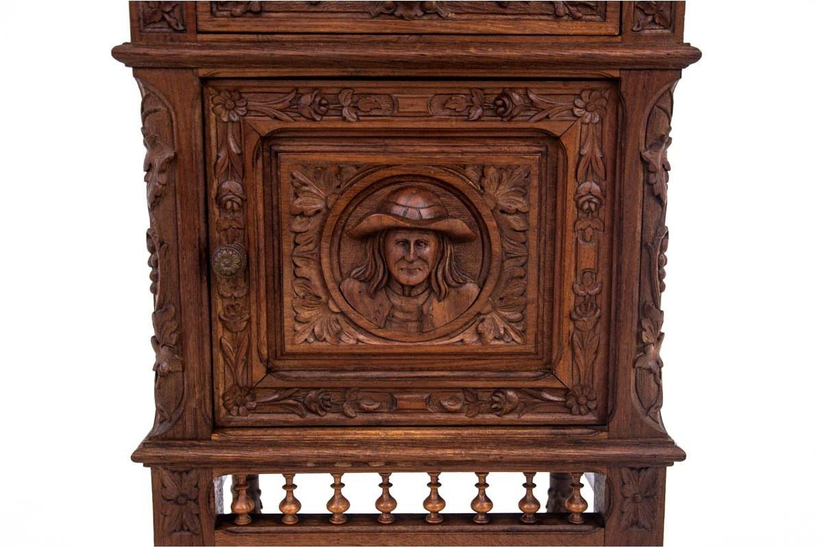 Oak Breton Style Bedside Table, France, Around 1880