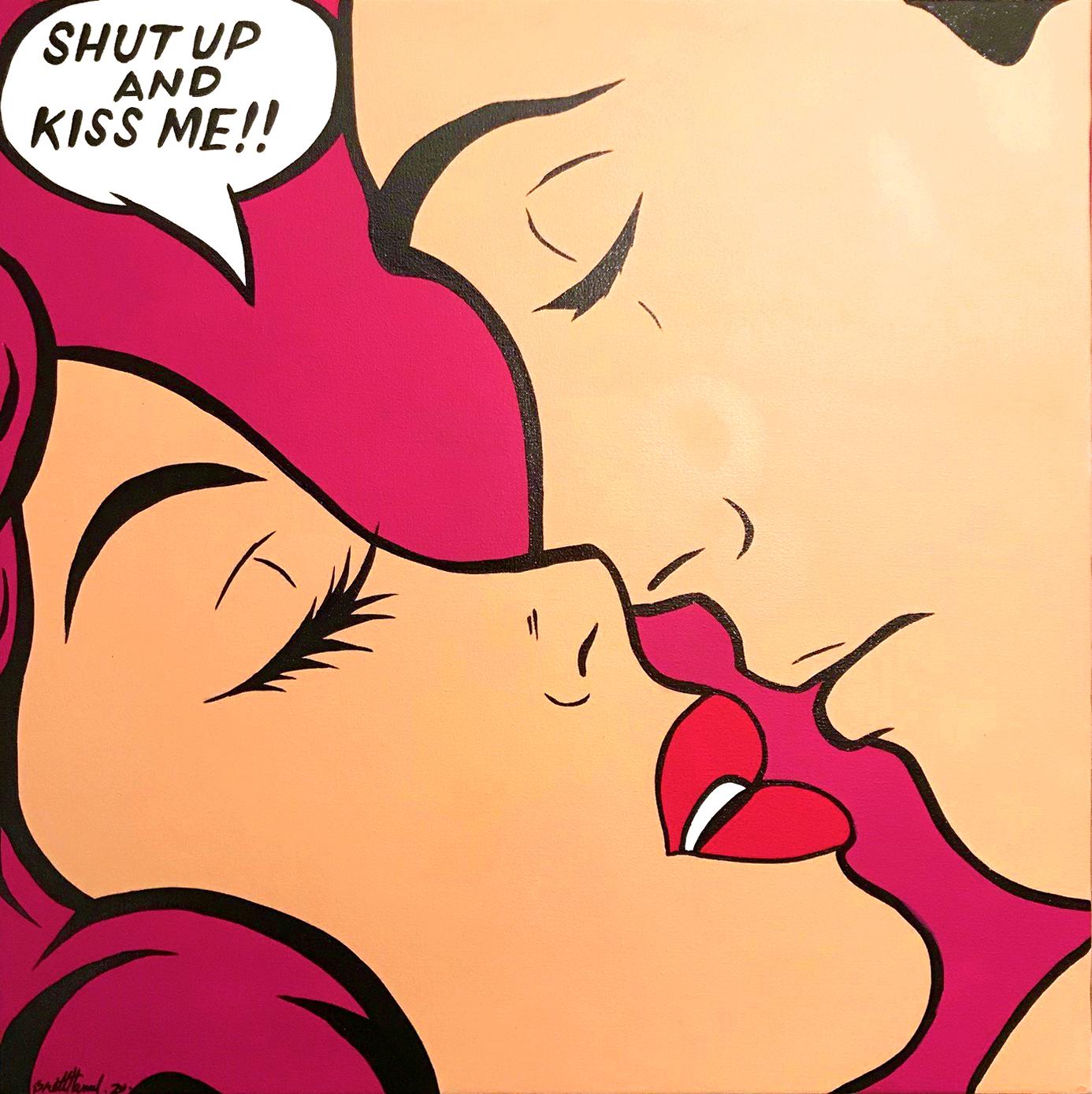 Brett Hammond - Pop Art Figurative Painting - Shut Up You Fool