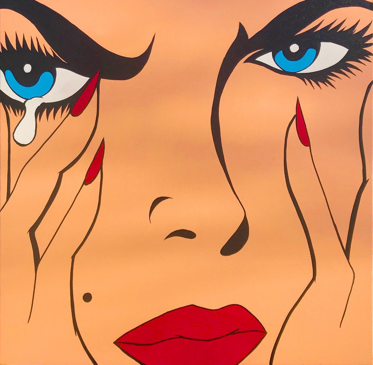Portrait Painting di Brett Hammond - Pop Art - L'AGGRESSIONE