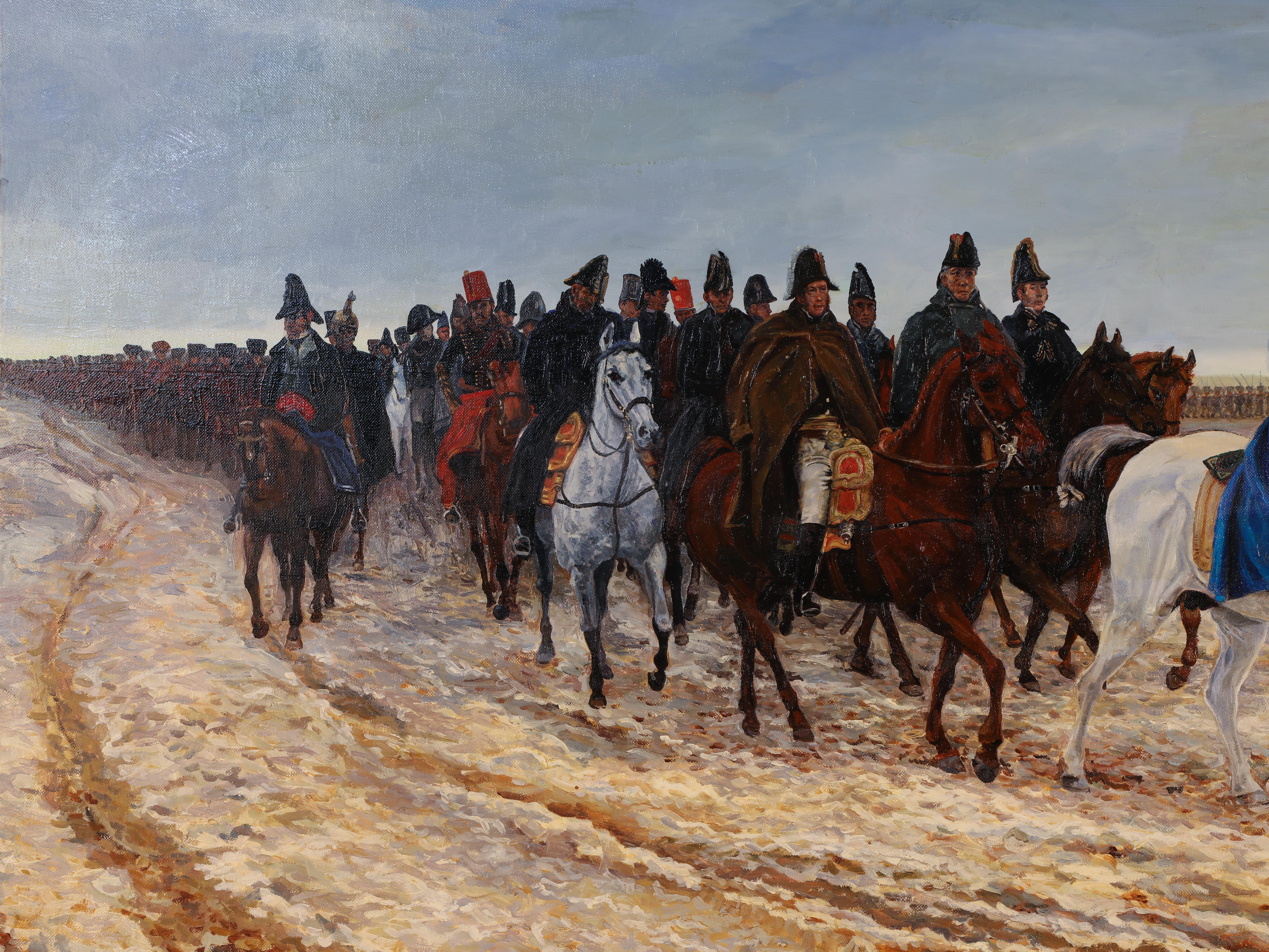Empress Hilton Leading Her Troops into Russia - American Impressionist Painting by Brett Osborn