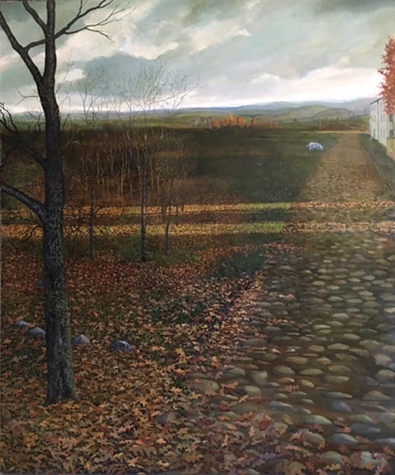 Brett Osborn Landscape Painting -  Fall Alley, 2016 