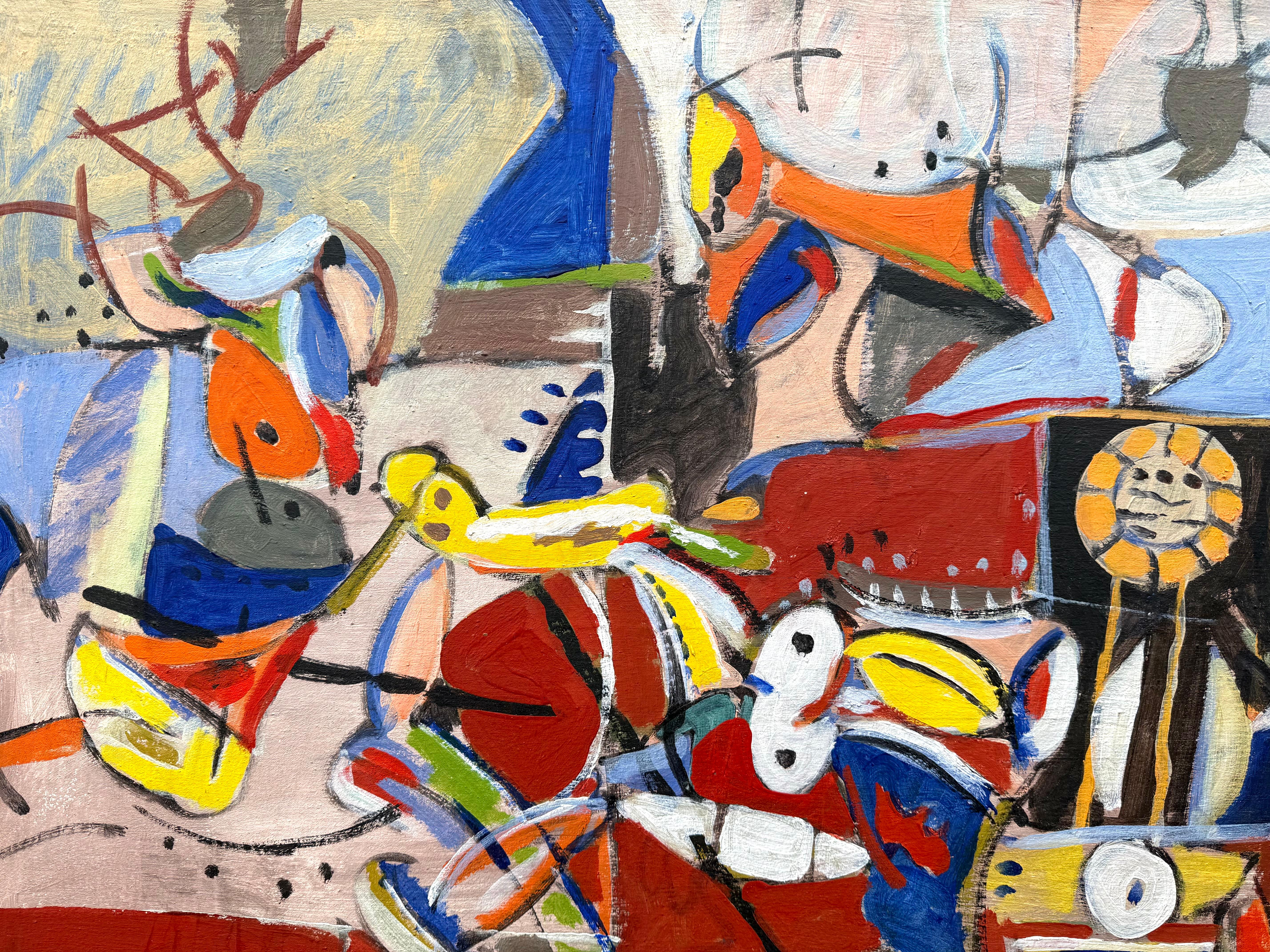“Untitled” - Brown Abstract Painting by Brett Taylor